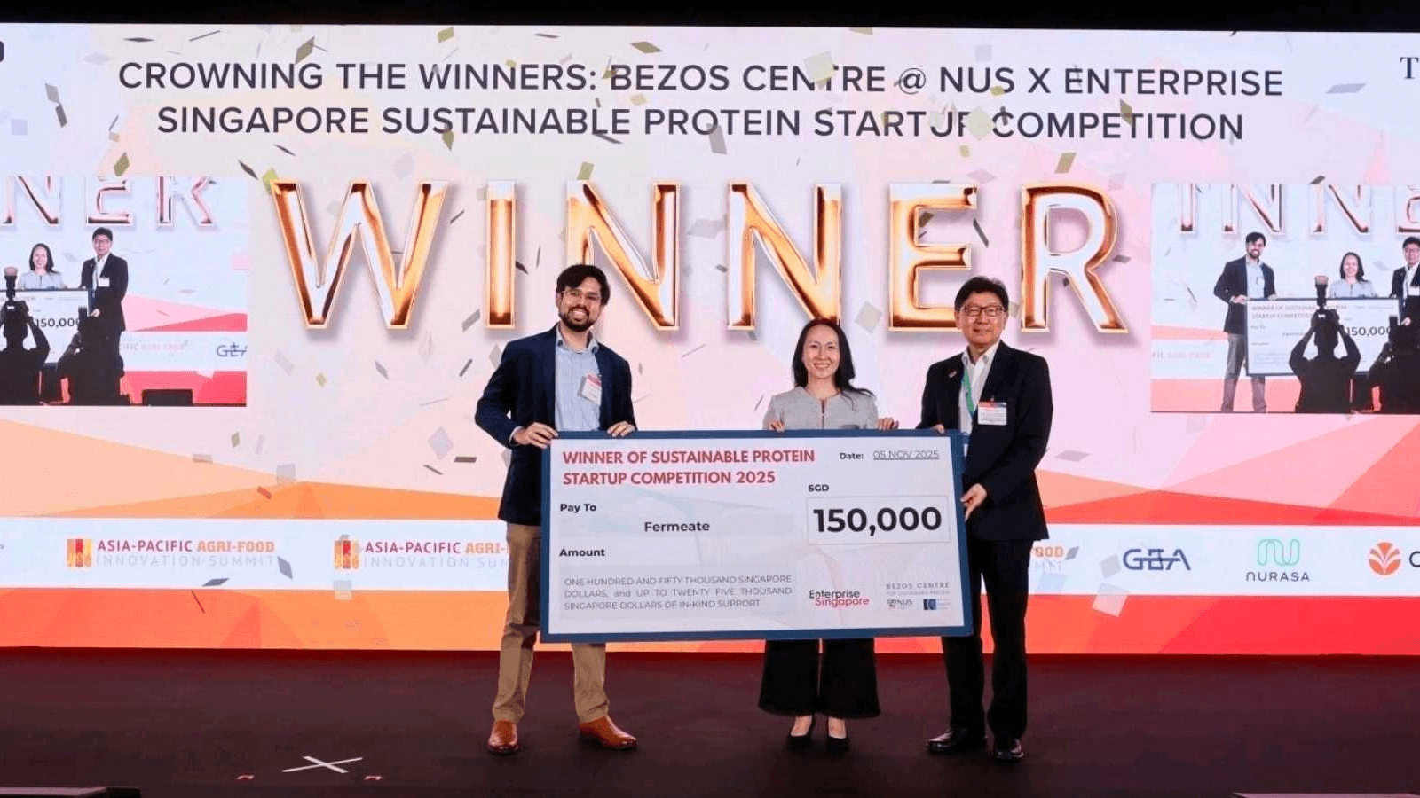 Fermeate Wins the Bezos Centre Sustainable Protein Challenge at NUS Singapore